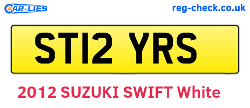 ST12YRS are the vehicle registration plates.