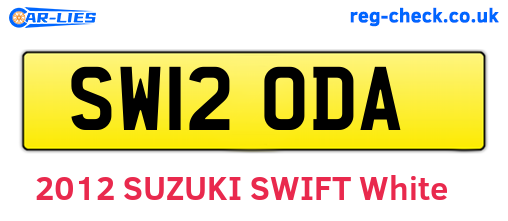 SW12ODA are the vehicle registration plates.