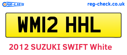 WM12HHL are the vehicle registration plates.