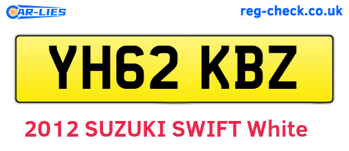 YH62KBZ are the vehicle registration plates.