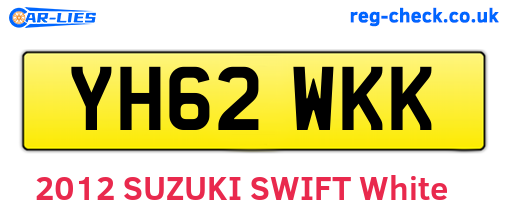 YH62WKK are the vehicle registration plates.