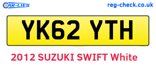 YK62YTH are the vehicle registration plates.