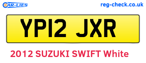 YP12JXR are the vehicle registration plates.