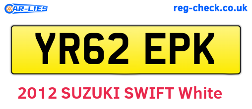 YR62EPK are the vehicle registration plates.