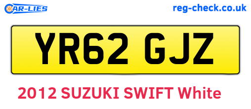 YR62GJZ are the vehicle registration plates.