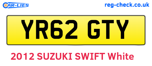 YR62GTY are the vehicle registration plates.