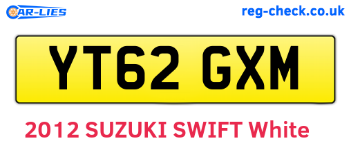 YT62GXM are the vehicle registration plates.