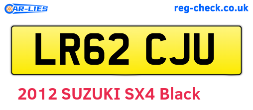 LR62CJU are the vehicle registration plates.