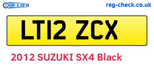LT12ZCX are the vehicle registration plates.
