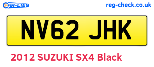 NV62JHK are the vehicle registration plates.