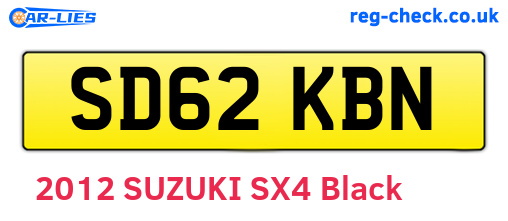 SD62KBN are the vehicle registration plates.
