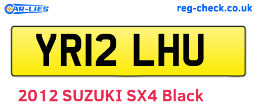YR12LHU are the vehicle registration plates.