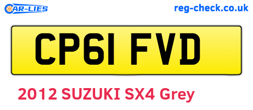 CP61FVD are the vehicle registration plates.