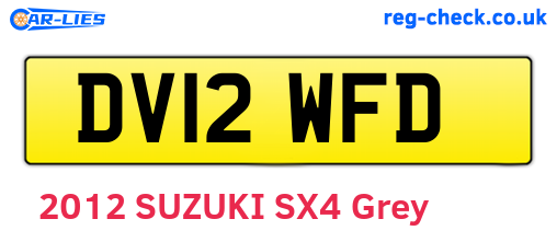 DV12WFD are the vehicle registration plates.