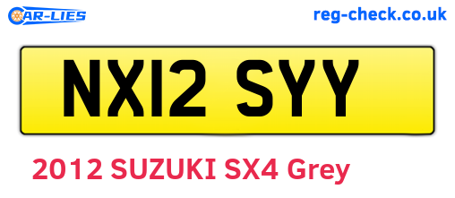 NX12SYY are the vehicle registration plates.