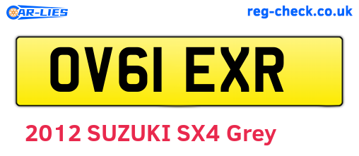 OV61EXR are the vehicle registration plates.