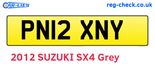 PN12XNY are the vehicle registration plates.