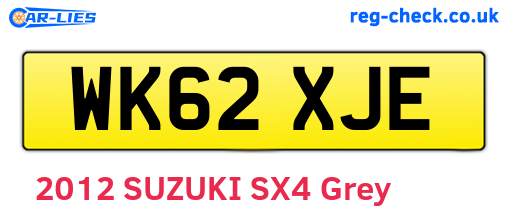 WK62XJE are the vehicle registration plates.
