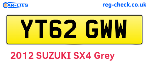 YT62GWW are the vehicle registration plates.
