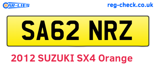 SA62NRZ are the vehicle registration plates.