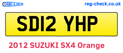 SD12YHP are the vehicle registration plates.