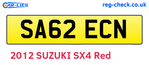 SA62ECN are the vehicle registration plates.