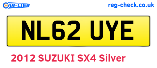 NL62UYE are the vehicle registration plates.