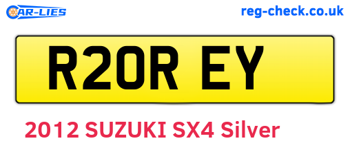 R20REY are the vehicle registration plates.