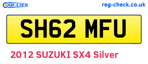 SH62MFU are the vehicle registration plates.