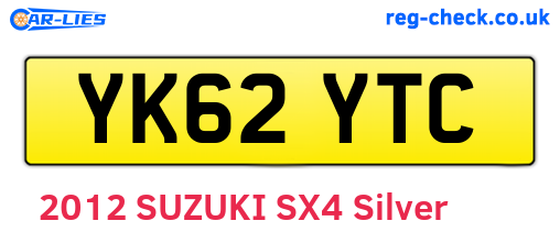 YK62YTC are the vehicle registration plates.