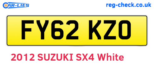 FY62KZO are the vehicle registration plates.