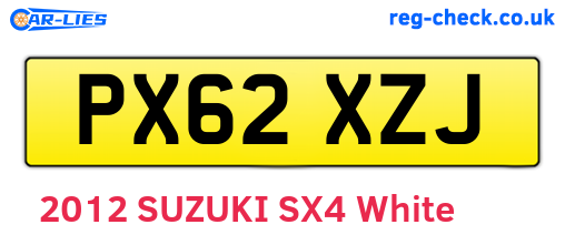 PX62XZJ are the vehicle registration plates.