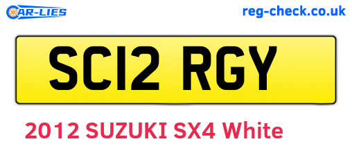 SC12RGY are the vehicle registration plates.
