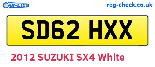 SD62HXX are the vehicle registration plates.