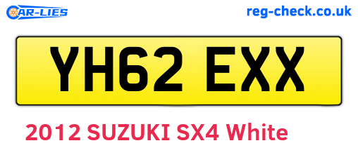 YH62EXX are the vehicle registration plates.