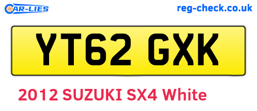 YT62GXK are the vehicle registration plates.