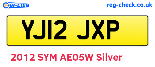 YJ12JXP are the vehicle registration plates.