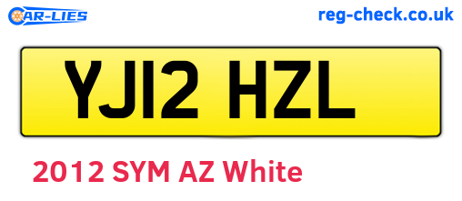 YJ12HZL are the vehicle registration plates.