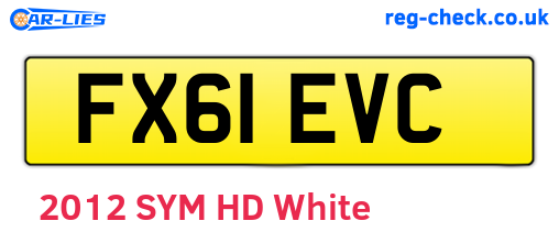 FX61EVC are the vehicle registration plates.