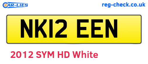 NK12EEN are the vehicle registration plates.