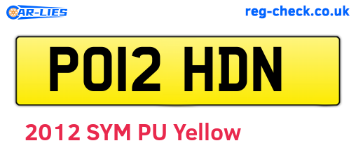 PO12HDN are the vehicle registration plates.