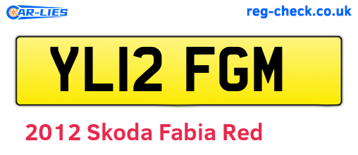 Red 2012 Skoda Fabia (YL12FGM)