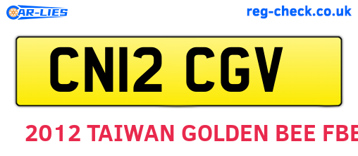 CN12CGV are the vehicle registration plates.