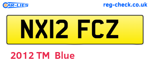NX12FCZ are the vehicle registration plates.