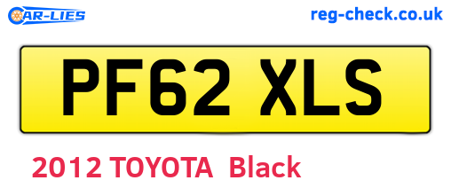 PF62XLS are the vehicle registration plates.