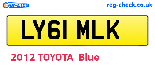 LY61MLK are the vehicle registration plates.
