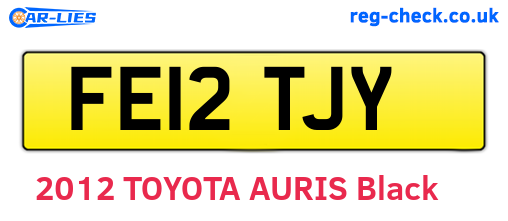 FE12TJY are the vehicle registration plates.