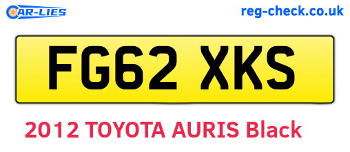 FG62XKS are the vehicle registration plates.