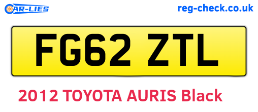 FG62ZTL are the vehicle registration plates.