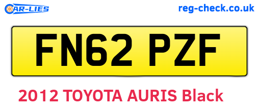 FN62PZF are the vehicle registration plates.